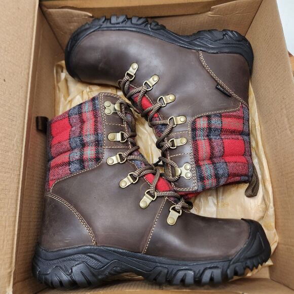 Keen Greta Boot – Women’s 6, Waterproof, Brown/Red Plaid, Euro 36 - Picture 9 of 12